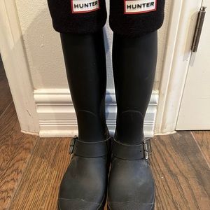 Hunter rain boots with welt socks W9